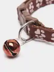Коричневый ошейник для кошек и собак с колокольчиком