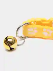 Желтый ошейник для кошек и собак с колокольчиком