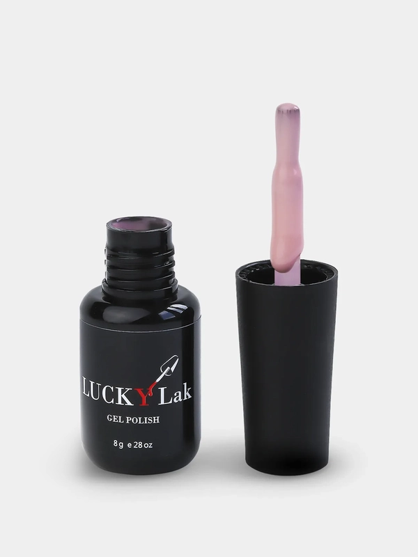 Гель лак для ногтей LuckyLak FL №124 8g пыльно сиреневый нежный для маникюра и педикюра