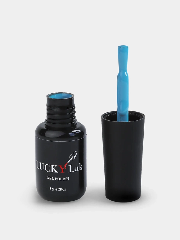 Гель=лак для ногтей, гель-лак LuckyLak FL №098, 8 г, голубой лак для маникюра и педикюра