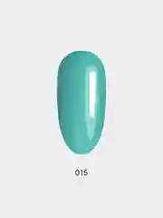 Гель лак для ногтей LuckyLak FL №015, 8g зеленный бирюзовый для маникюра и педикюра