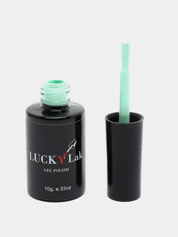 Гель лак для ногтей LuckyLak Edition №27, 10g нежный светло-зеленый для маникюра
