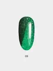 Гель лак, гель-лак для ногтей LuckyLak Flash №09, светоотражающий с блестками, с шиммером