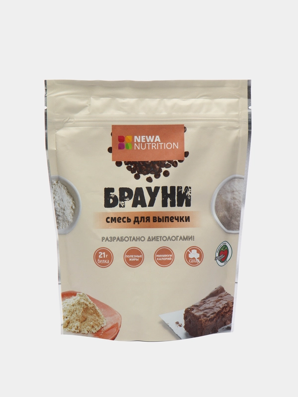 Смесь для выпечки брауни с кусочками шоколада, без сахара, 200 г