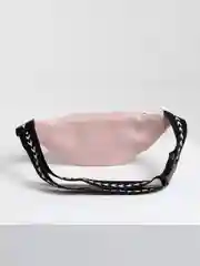 Розовый поясная сумка бананка из экокожи