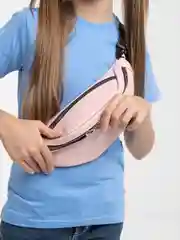 Розовый поясная сумка бананка из экокожи