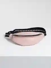 Розовый поясная сумка бананка из экокожи