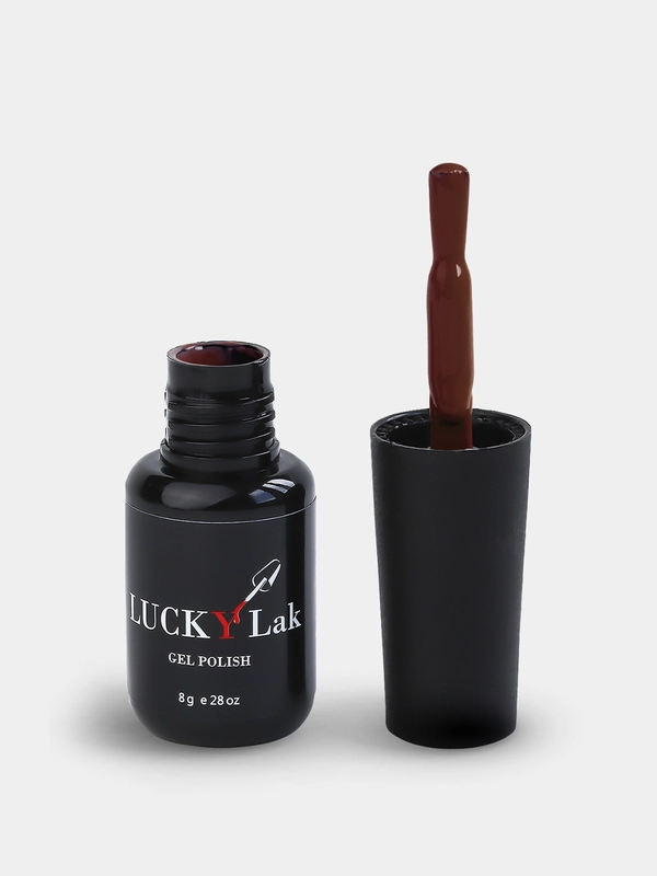 Гель-лак для ногтей LuckyLak FL №031, 8 g, темно-коричневый лак для маникюра, педикюра