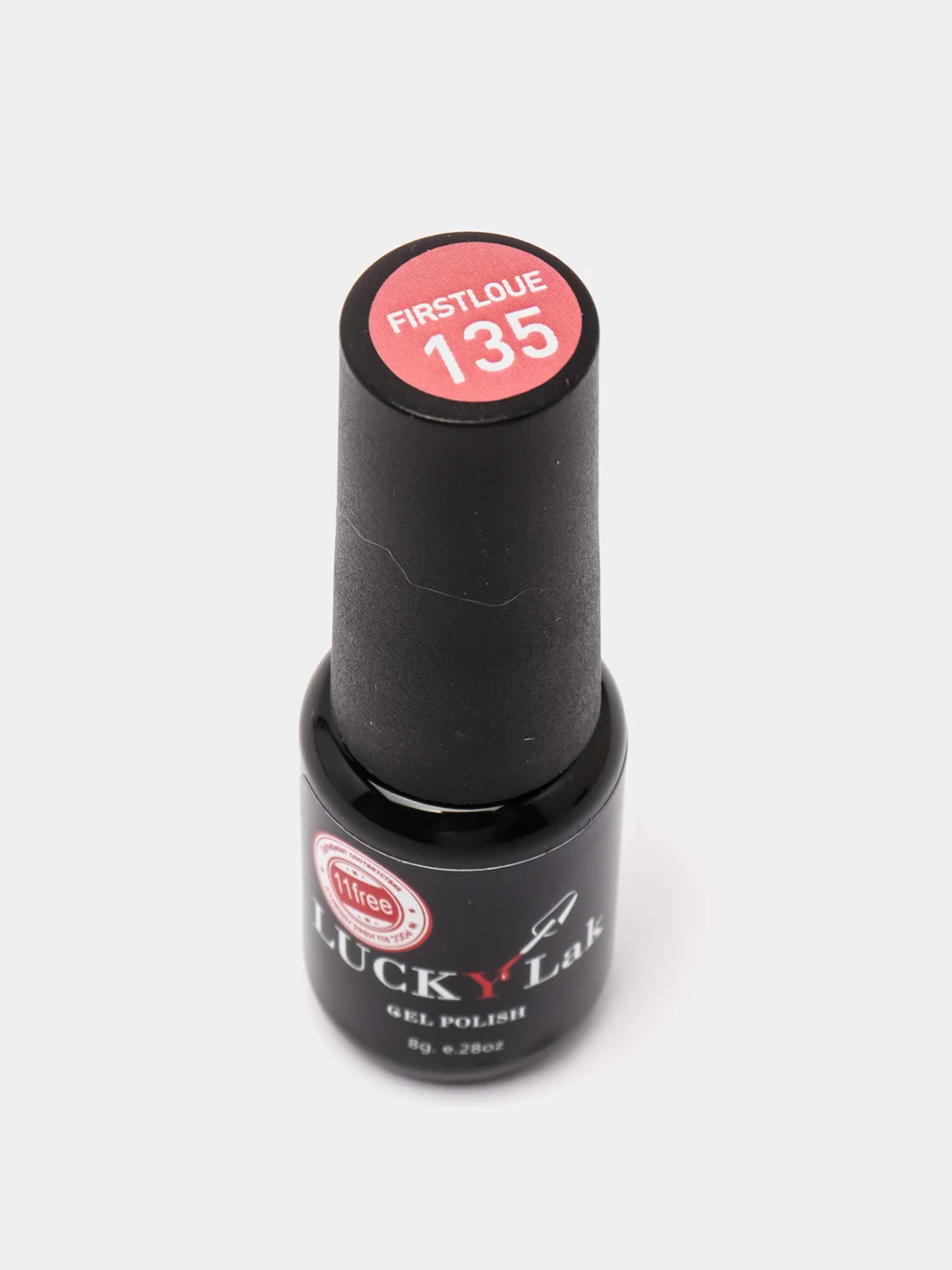 Гель лак для ногтей LuckyLak FL №135, 8g красный коралловый лак для маникюра и педикюра