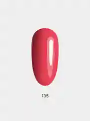 Гель лак для ногтей LuckyLak FL №135, 8g красный коралловый лак для маникюра и педикюра
