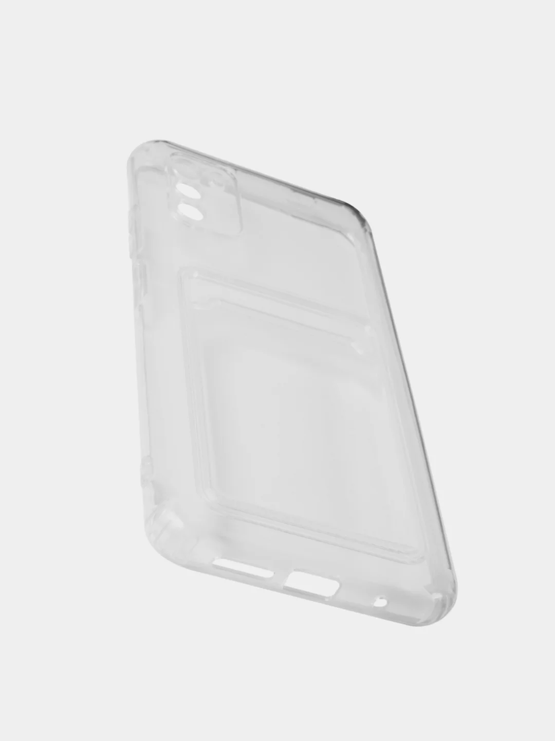 Силиконовый чехол для Xiaomi Poco M3 (Сяоми Поко М3) , с карманом для карт, прозрачный
