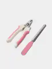 Розовый когтерезка для кошек и собак, со стопором и пилкой