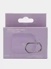Лавандовый силиконовый чехол для наушников AirPods Pro с карабином