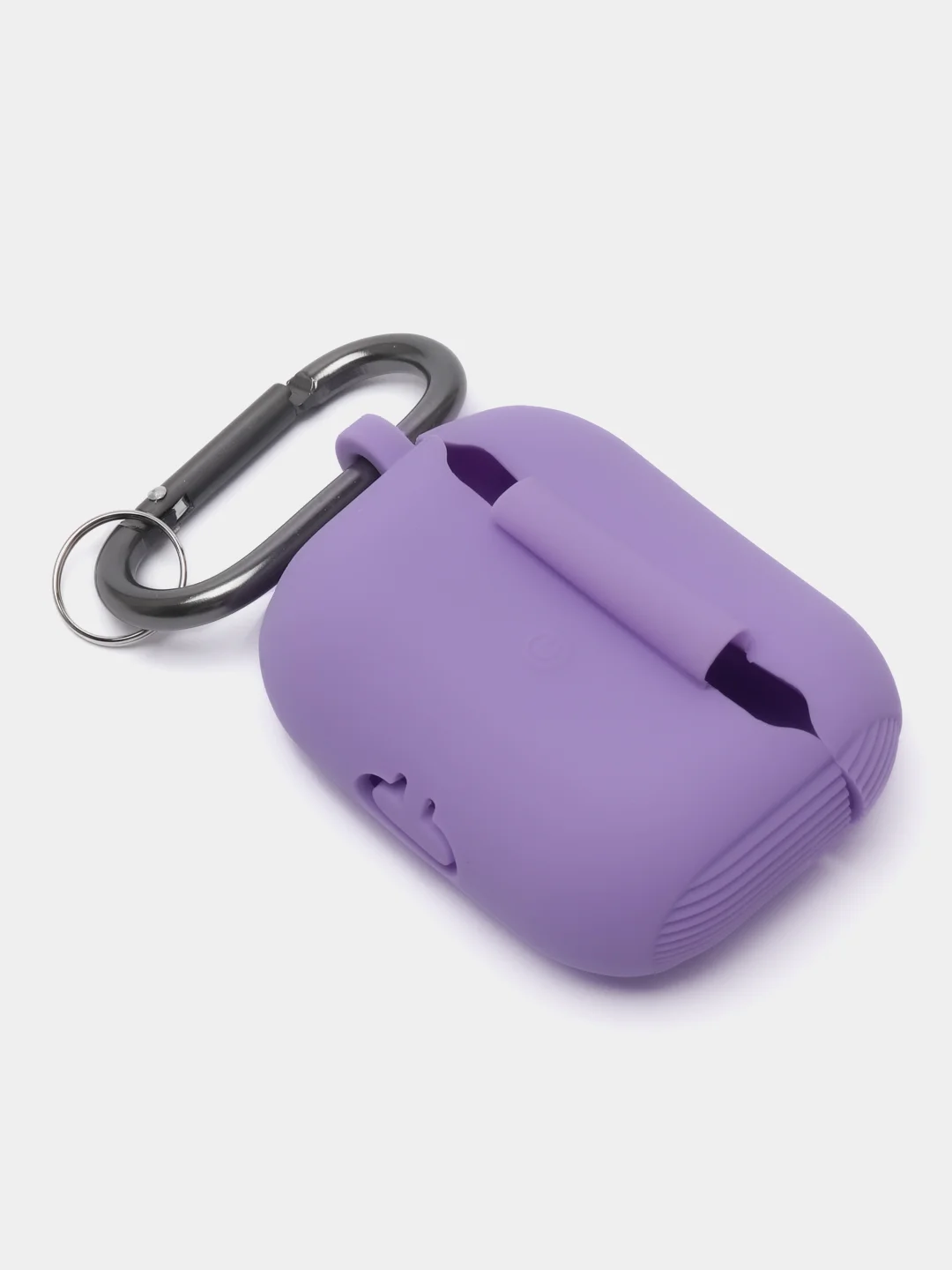 Лавандовый силиконовый чехол для наушников AirPods Pro с карабином