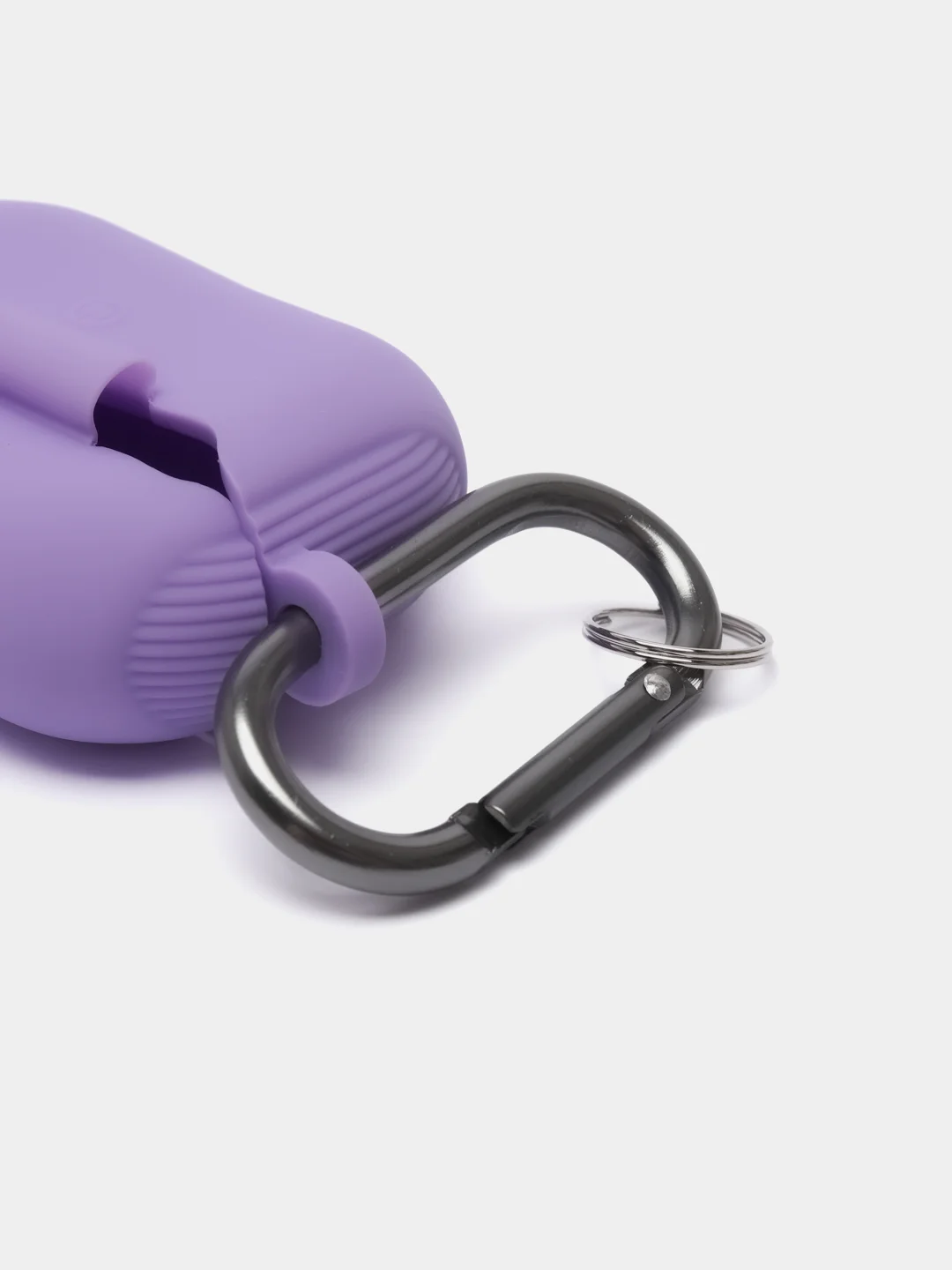 Лавандовый силиконовый чехол для наушников AirPods Pro с карабином