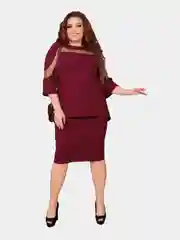 Женский костюм с юбкой, разрез сзади, размеры 52, 54, 56, 58