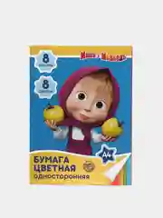 Бумага цветная односторонняя, 8 листов, 8 цветов, А4