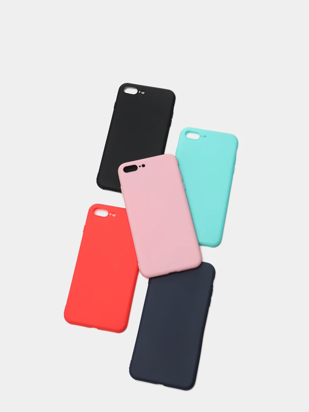 Чехол силиконовый матовый для iPhone 7 Plus, 8 плюс 6, 6s, 7, 8, SE 2020