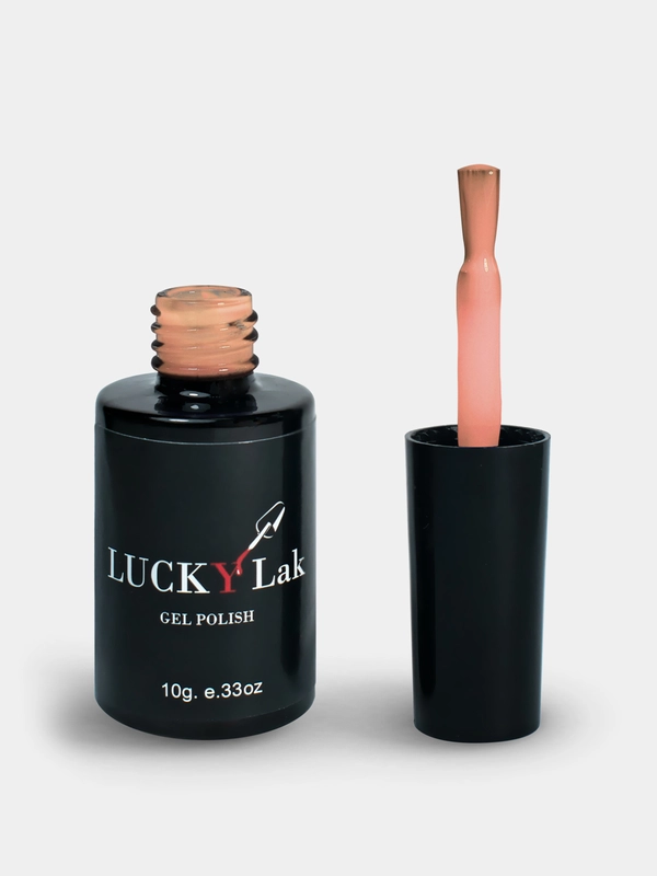 Гель лак для ногтей LuckyLak Edition №14, 10g розовый бежевый для маникюра и педикюра