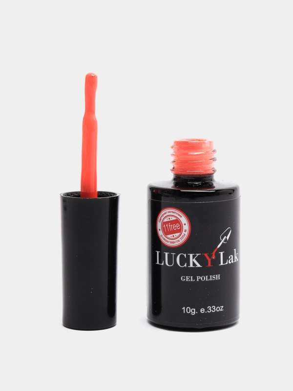 Гель лак для ногтей LuckyLak Edition №02, 10g оранжевый для маникюра и педикюра