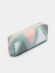 Бирюзовый пенал-косметичка школьный, полиэстер, 20 х 5 х 5 см