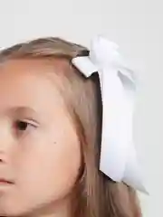Белый банты школьные на резинках, 2 штуки, 2 цвета