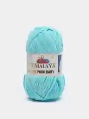 Лазурный пряжа плюшевая Himalaya Dolphin Baby, полиэстер, 100 г, 120 м