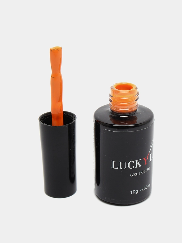 Гель лак для ногтей LuckyLak Edition №025, 10g желто оранжевый для маникюра и педикюра