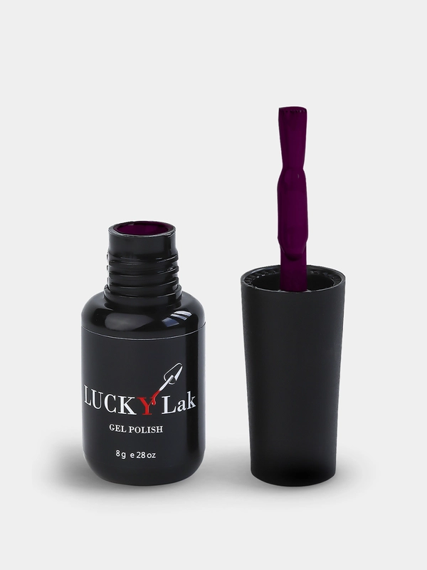 Гель лак для ногтей LuckyLak FL №064 8g бордовый коричневый для маникюра и педикюра