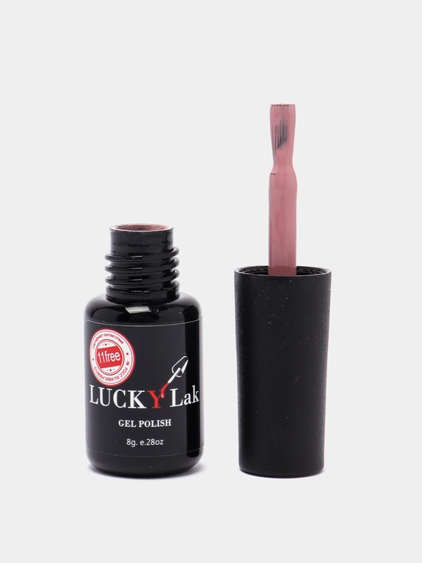 гель-лак для ногтей LuckyLak FL №024, 8 g, коричневый бежевый лак для маникюра и педикюра