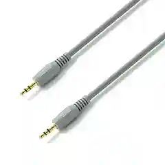Серый кабель аудио AUX jack 3,5 мм на jack 3,5 мм, стерео, 1,5 м