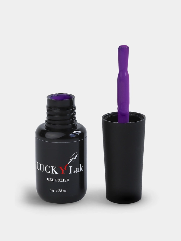 Гель лак для ногтей LuckyLak FL №091, 8g яркий насыщенный сиреневый аметист фиолетовый