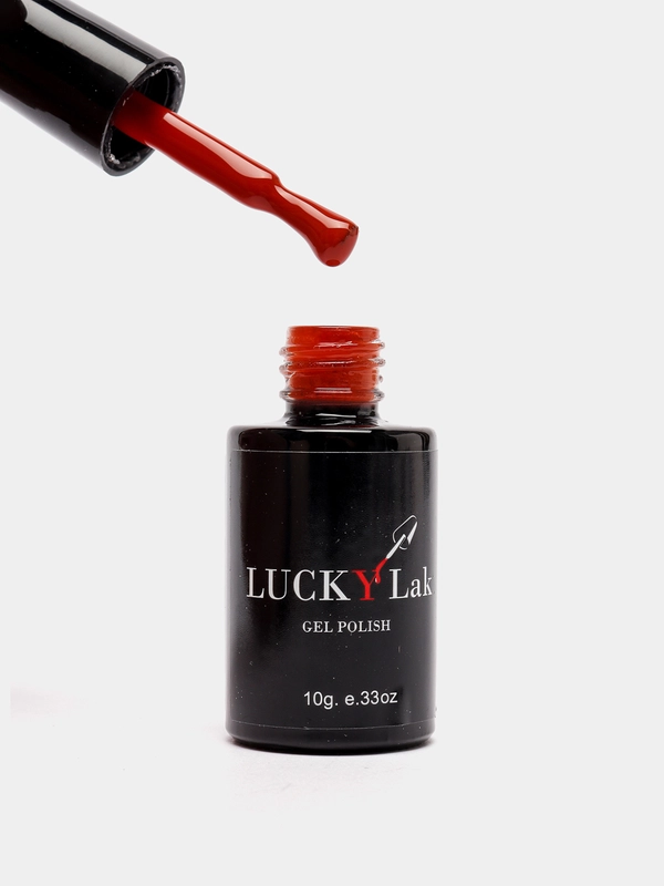 Гель лак для ногтей LuckyLak Edition №33 10g красный теплый подтон для маникюра и педикюра