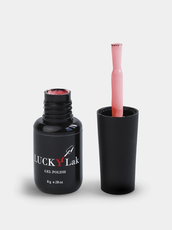 Гель-лак для ногтей LuckyLak FL №046, 8 g, нежно-розовый нюд, натуральный лак для маникюра
