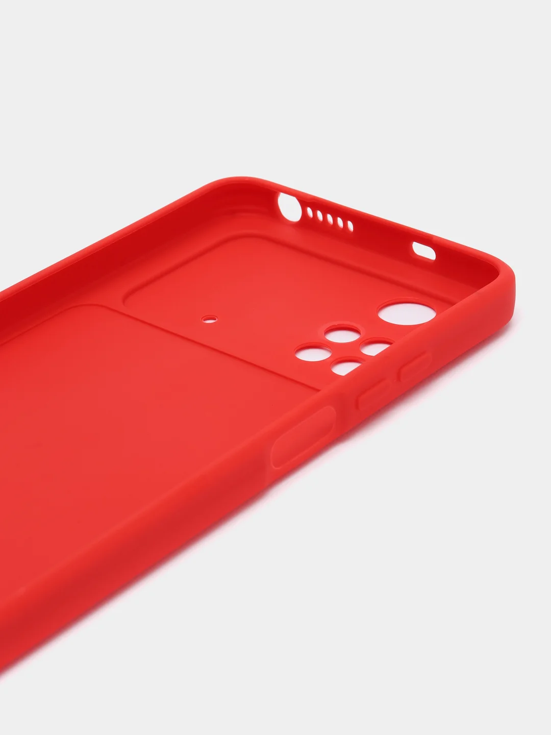 Красный чехол Xiaomi Poco M4 Pro 4G (Сяоми Поко М4 Про 4Г), прозрачный