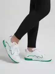 Зеленый женские кроссовки, белые