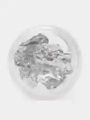 Серебряный фольга для дизайна ногтей в баночке, поталь