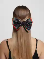 Черный заколка женская "Бантик"