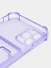 Пурпурный чехол с карманом для iPhone 11, 12, 13, Pro Max, прозрачный