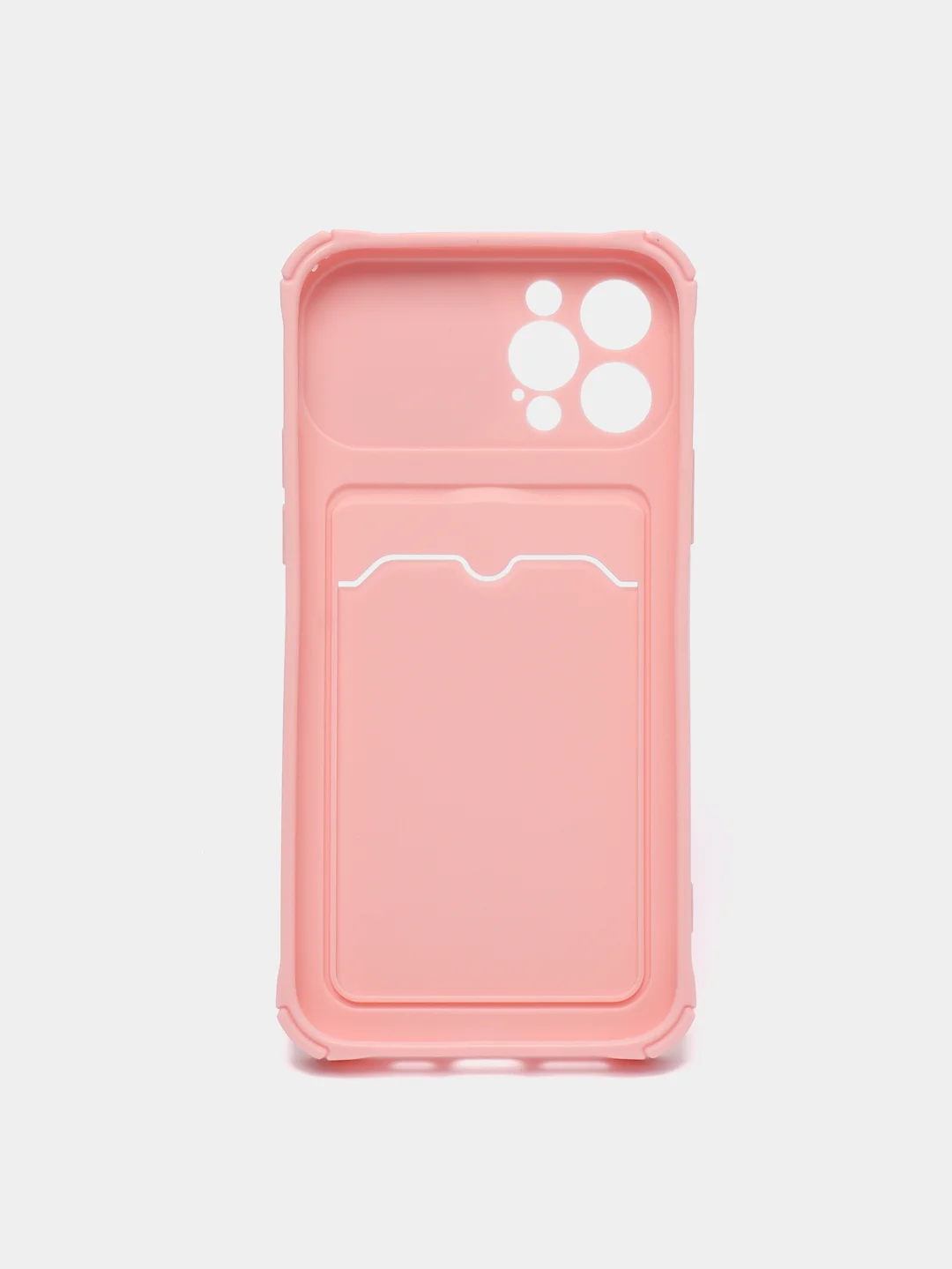 Розовый чехол для iPhone 11, 12, 13, Pro, Max, с карманом и защитой камеры
