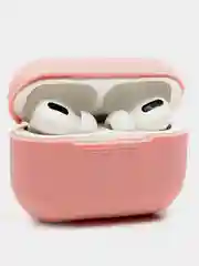 Розовый силиконовый чехол для наушников AirPods Pro