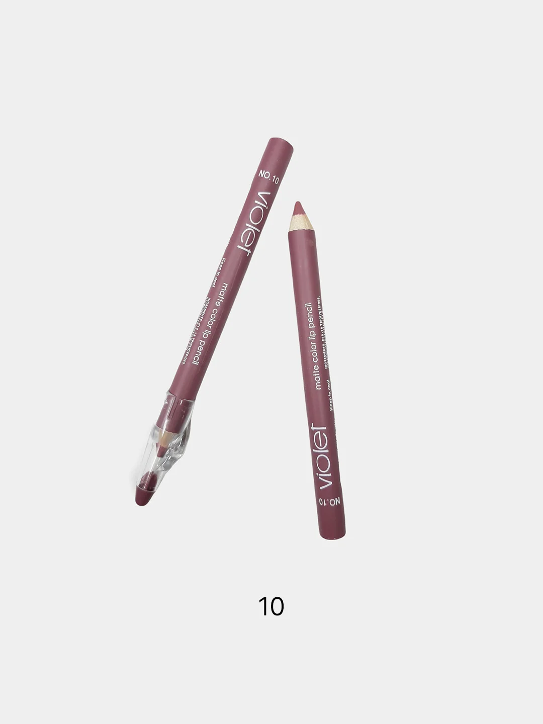 Карандаш-помада для губ с точилкой Violet, матовый, 12 цветов