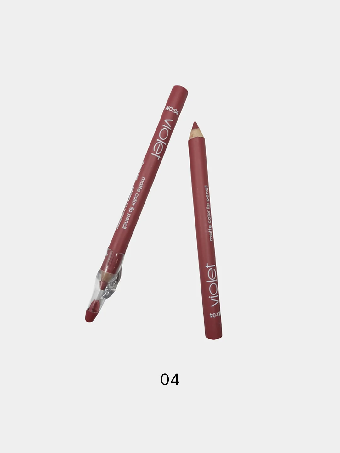 Карандаш-помада для губ с точилкой Violet, матовый, 12 цветов