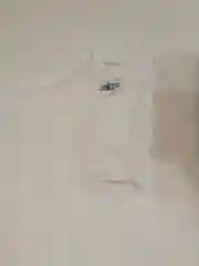 Голубой боди с длинным рукавом, унисекс, цвет белый