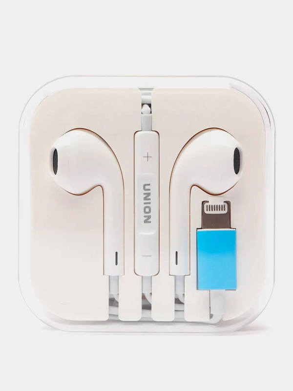 Проводные вакуумные наушники Lightning iPhone 7, 8, X, Xs, 11, 11 PRO, Bluetooth подкл-ие