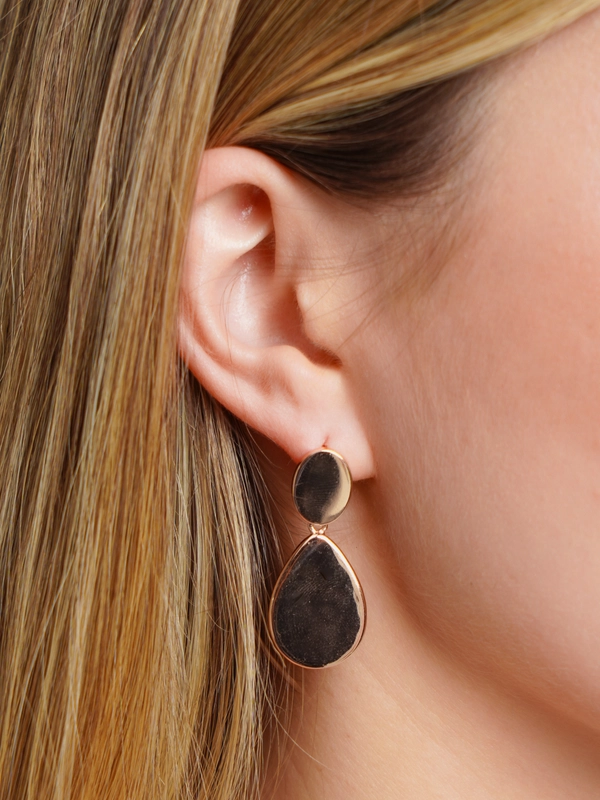 Серьги массивные Fallon jewelry в виде капель, золотистые