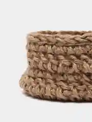 Шкатулка из джута круглая