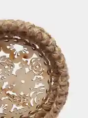 Шкатулка из джута круглая