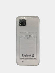 Чехол для Realme C20 / C11 2021 с карманом для карты, силиконовый, прозрачный