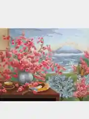Алмазная мозаика на подрамнике KiKi "Букет сакуры. Дандорф О.", 40 х 50, полная выкладка